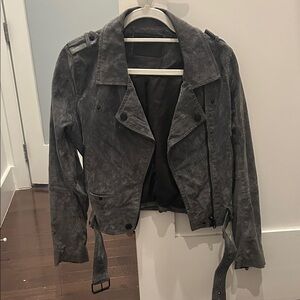 Blank NYC Charcoal Suede Jacket